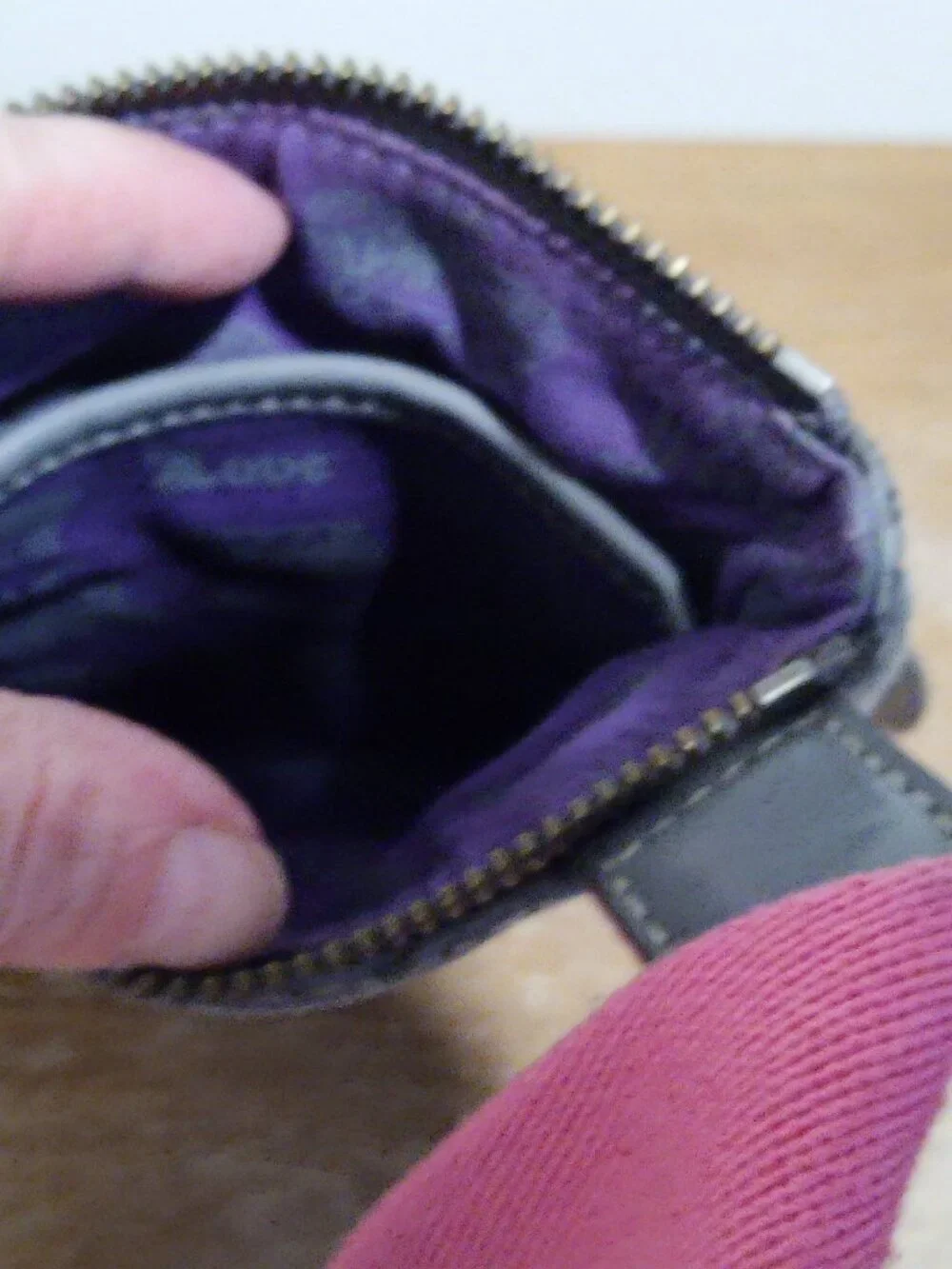 Juicy Couture Y2K small gray velour crossbody top zip pouch bag